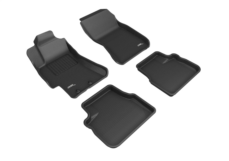 Subaru Impreza WRX STI Floor Mats - Front and Rear - 3D MAXpider - Kagu - Black - `08-`14